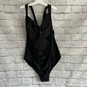 NEW WITH TAGS KONA SOL BLACK BATHING SUIT WOMENS PLUS SIZE 24W BLACK